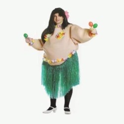 Disfraz de hawaiana gorda para hombre